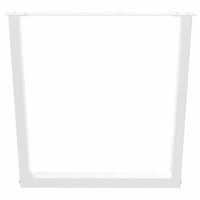 Gambe per tavolo da pranzo a forma di V 2 pz bianche 90x(72-73,3) cm in acciaio 4012653