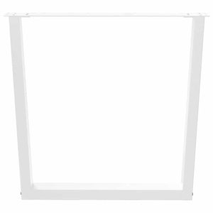 Gambe per tavolo da pranzo a forma di V 2 pz bianche 90x(72-73,3) cm in acciaio 4012653