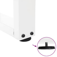 Gambe per tavolo da pranzo a forma di V 2 pz bianche 90x(72-73,3) cm in acciaio 4012653