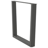 Gambe per tavolo da pranzo a forma di V 2 pz Antracite 90x(72-73,3) cm Acciaio 4012654