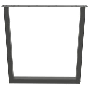vidaXL Gambe per tavolo da pranzo a forma di V 2 pz Antracite 90x(72-73,3) cm Acciaio