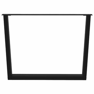 Gambe per tavolo da pranzo a forma di V 2 pz nere 100x(72-73,3) cm in acciaio 4012656