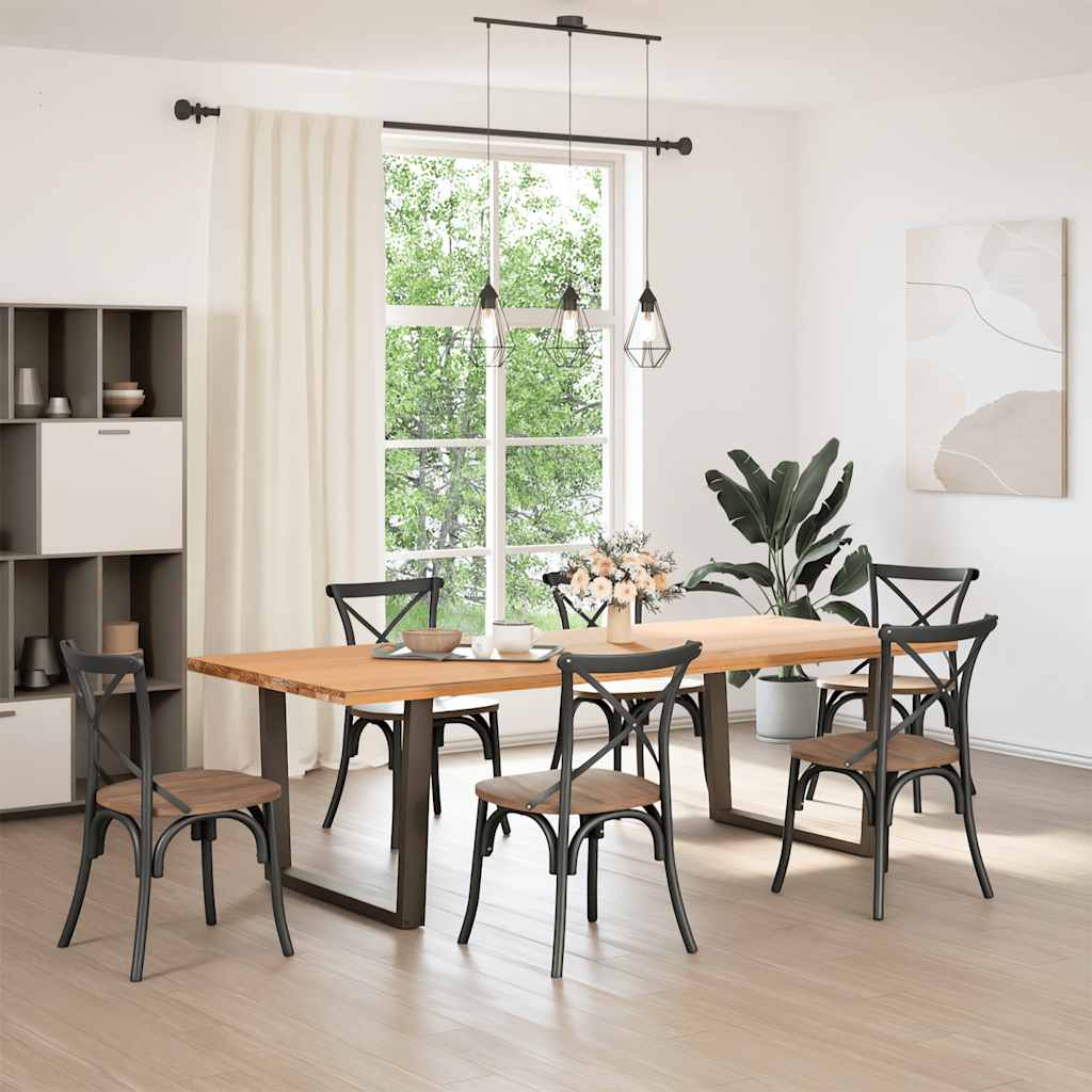 Gambe per tavolo da pranzo a forma di V 2 pz Antracite 100x(72-73,3) cm Acciaio 4012658