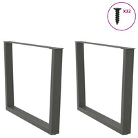 Gambe per tavolo da pranzo a forma di V 2 pz Antracite 100x(72-73,3) cm Acciaio