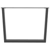Gambe per tavolo da pranzo a forma di V 2 pz Antracite 100x(72-73,3) cm Acciaio