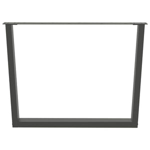 Gambe per tavolo da pranzo a forma di V 2 pz Antracite 100x(72-73,3) cm Acciaio