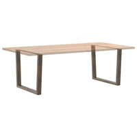 Gambe per tavolo da pranzo a forma di V 2 pz in acciaio naturale 100x(72-73,3) cm 4012659