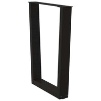 Gambe per tavolo da pranzo a forma di V 3 pz nere 70x(72-73,3) cm in acciaio 4012660