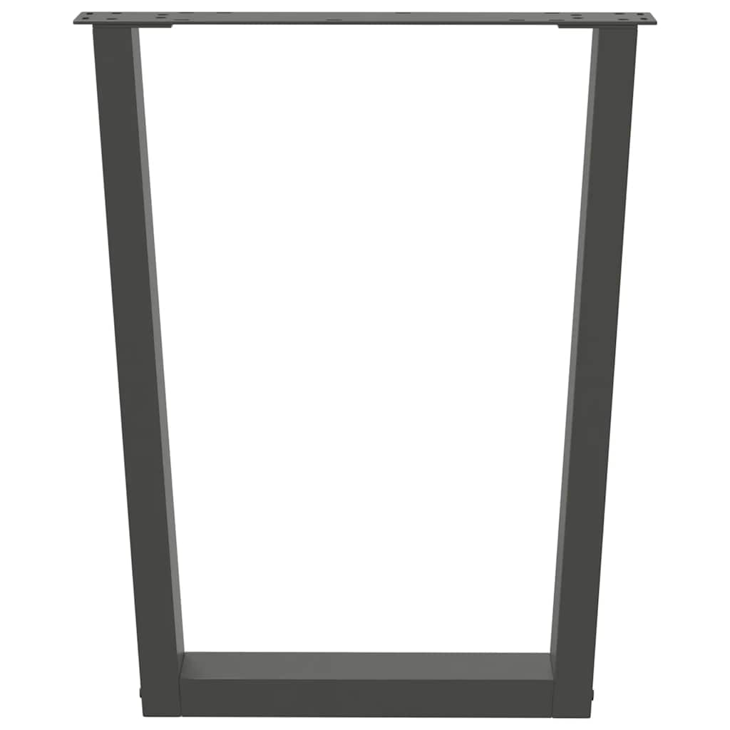 Gambe per tavolo da pranzo a forma di V 3 pz Antracite 70x(72-73,3) cm Acciaio 4012662