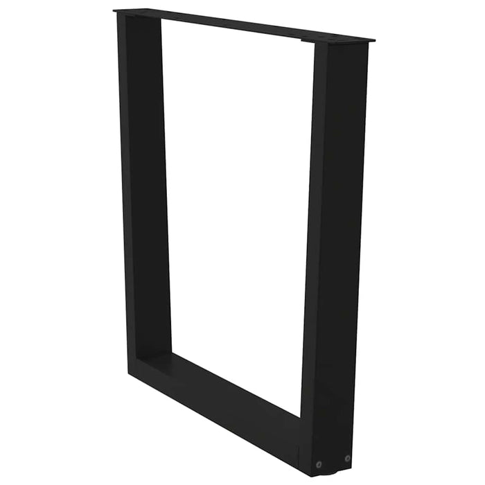 Gambe per tavolo da pranzo a forma di V 3 pz nere 80x(72-73,3) cm in acciaio 4012664