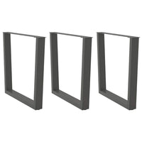 Gambe per tavolo da pranzo a forma di V 3 pz Antracite 80x(72-73,3) cm Acciaio