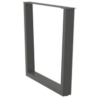 Gambe per tavolo da pranzo a forma di V 3 pz Antracite 80x(72-73,3) cm Acciaio 4012666