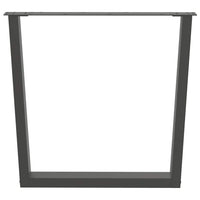 Gambe per tavolo da pranzo a forma di V 3 pz Antracite 80x(72-73,3) cm Acciaio 4012666