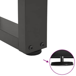 Gambe per tavolo da pranzo a forma di V 3 pz Antracite 80x(72-73,3) cm Acciaio 4012666