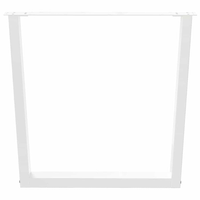 Gambe per tavolo da pranzo a forma di V 3 pz bianche 90x(72-73,3) cm in acciaio 4012669