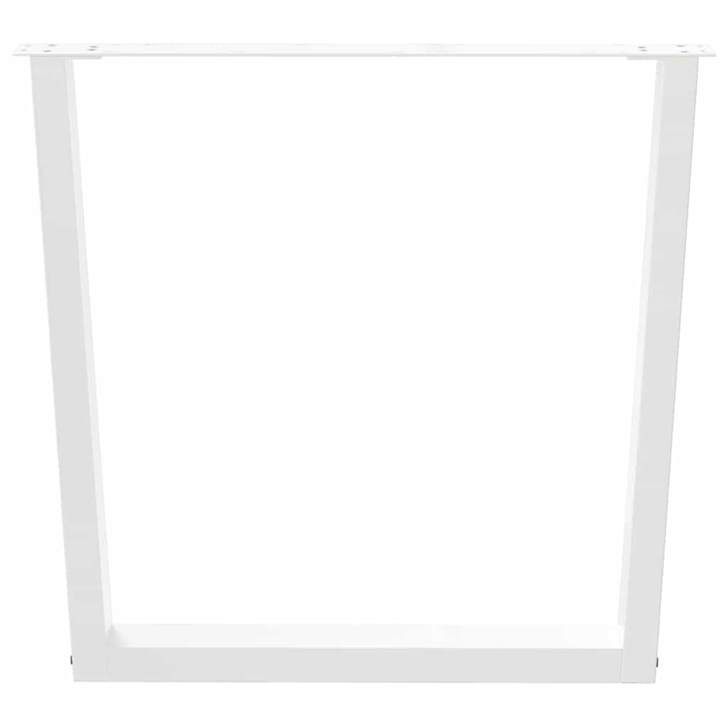 vidaXL Gambe per tavolo da pranzo a forma di V 3 pz bianche 90x(72-73,3) cm in acciaio