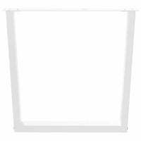 vidaXL Gambe per tavolo da pranzo a forma di V 3 pz bianche 90x(72-73,3) cm in acciaio