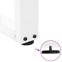 Gambe per tavolo da pranzo a forma di V 3 pz bianche 90x(72-73,3) cm in acciaio 4012669