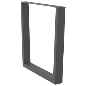 Gambe per tavolo da pranzo a forma di V 3 pz Antracite 90x(72-73,3) cm Acciaio 4012670