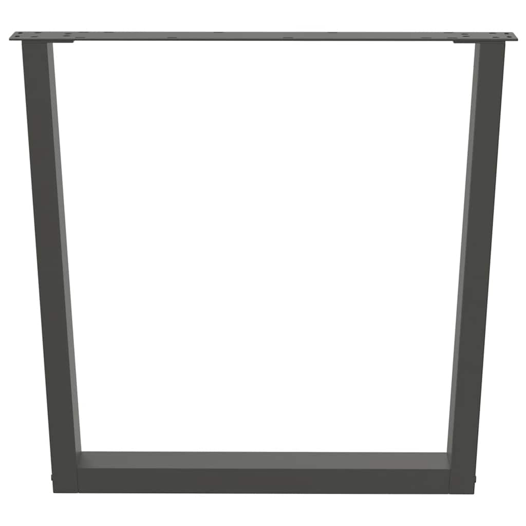 Gambe per tavolo da pranzo a forma di V 3 pz Antracite 90x(72-73,3) cm Acciaio