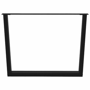 Gambe per tavolo da pranzo a forma di V 3 pz nere 100x(72-73,3) cm in acciaio