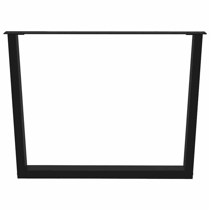 Gambe per tavolo da pranzo a forma di V 3 pz nere 100x(72-73,3) cm in acciaio