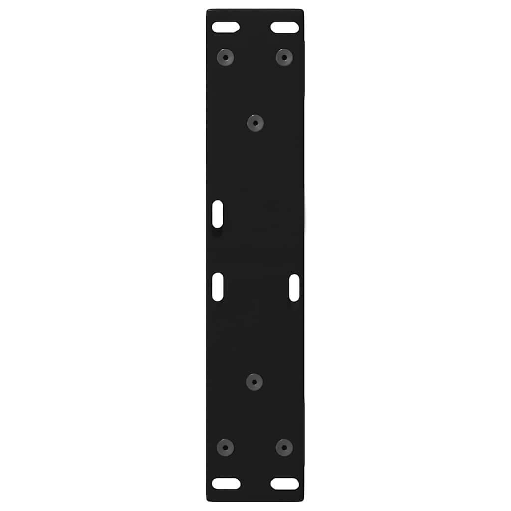 vidaXL Gambe per Tavolino da Caffè 2 pz Nere 40x(30-31,3) cm Acciaio