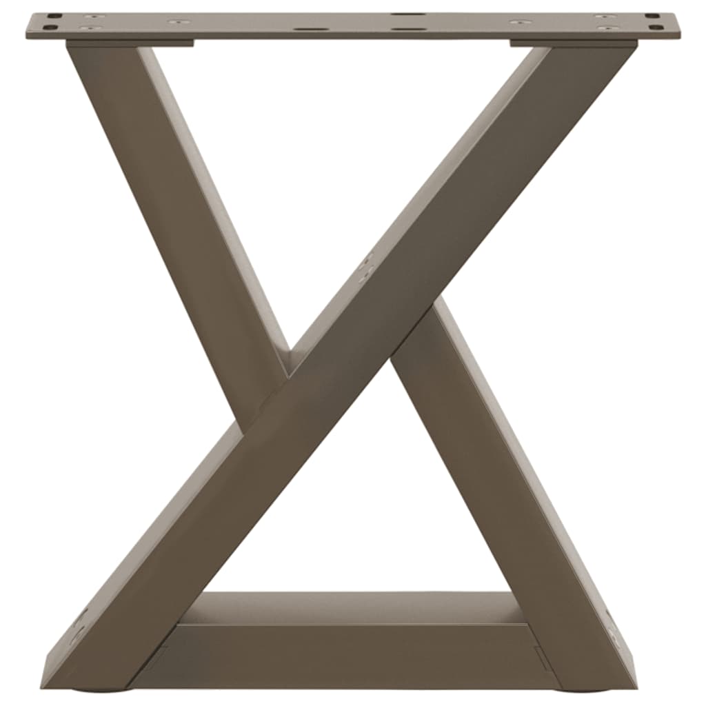 Gambe per Tavolino da Caffè 2 pz in Acciaio Naturale 40x(30-31,3) cm Acciaio 4012683