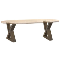 Gambe per Tavolino da Caffè 2 pz in Acciaio Naturale 40x(30-31,3) cm Acciaio 4012683