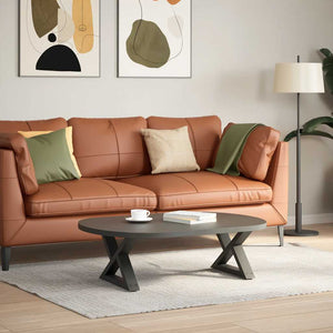 Gambe per tavolino 2 pz Antracite 50x(30-31,3) cm Acciaio 4012686