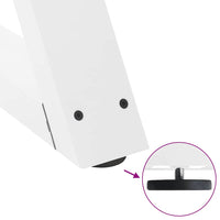 Gambe per tavolino 2 pz Bianche 60x(30-31,3) cm Acciaio 4012689