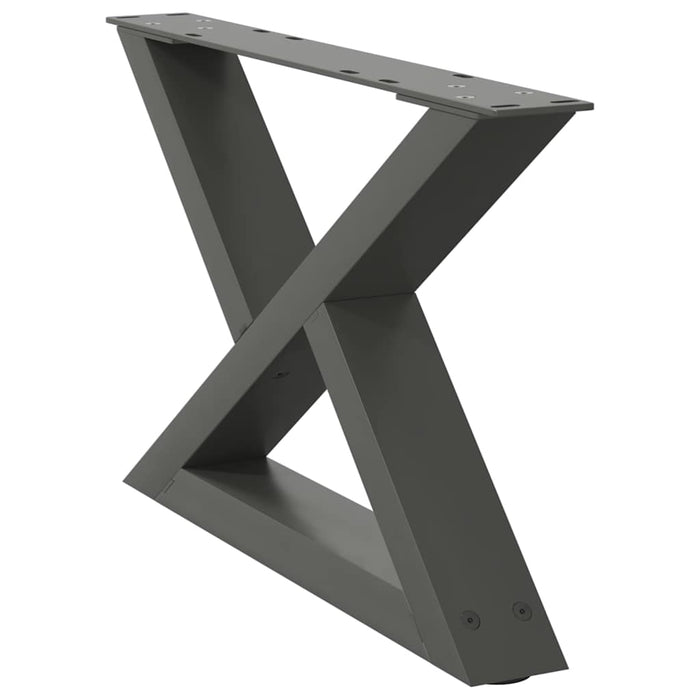 Gambe per tavolino 2 pz Antracite 60x(30-31,3) cm Acciaio 4012690