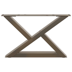 Gambe per Tavolino da Caffè 2 pz in Acciaio Naturale 60x(30-31,3) cm Acciaio