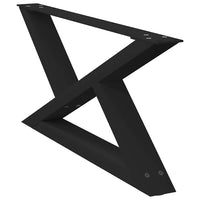 Gambe per tavolino da caffè 2 pz Nere 70x(30-31,3) cm Acciaio 4012692