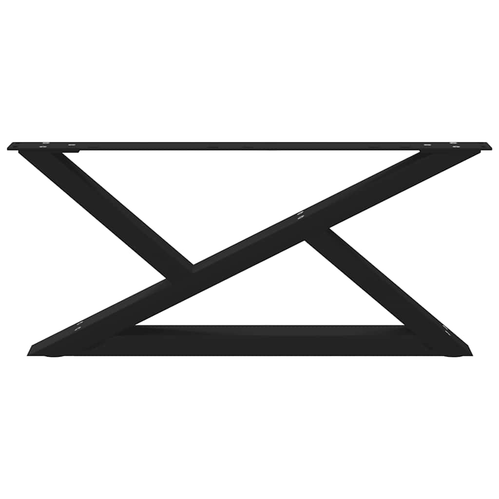 Gambe per tavolino da caffè 2 pz Nere 70x(30-31,3) cm Acciaio 4012692