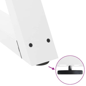 Gambe per tavolino da caffè 2 pz Bianche 70x(30-31,3) cm Acciaio