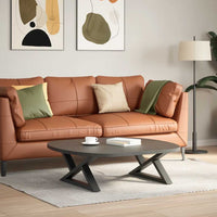 Gambe per tavolino 2 pz Antracite 70x(30-31,3) cm Acciaio 4012694