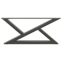 vidaXL Gambe per tavolino 2 pz Antracite 70x(30-31,3) cm Acciaio