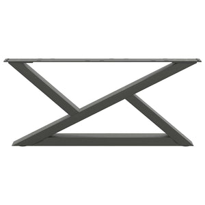 vidaXL Gambe per tavolino 2 pz Antracite 70x(30-31,3) cm Acciaio