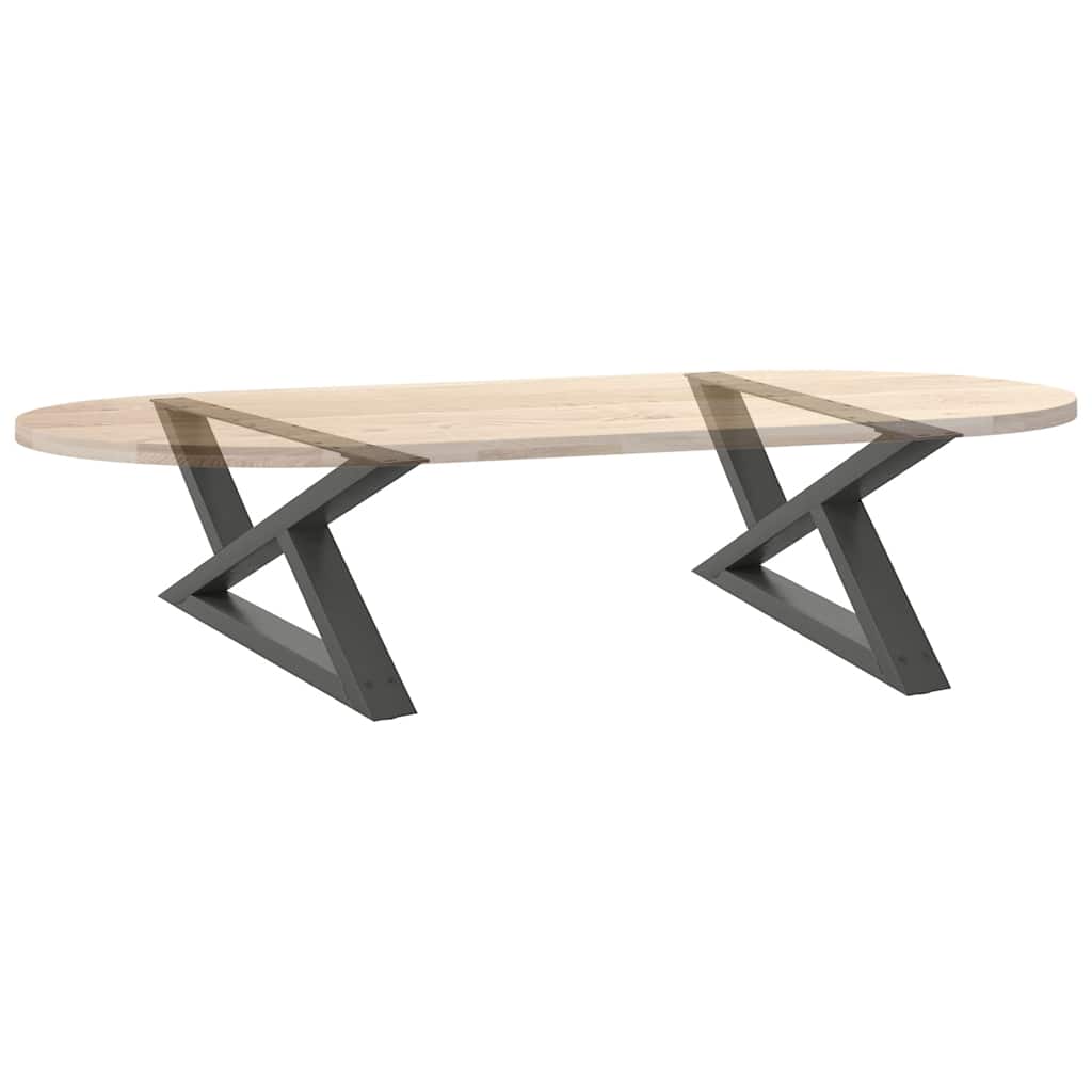 Gambe per tavolino 2 pz-Set di 2 Gamba per Tavolo Antracite 70x(30-31,3) cm Acciaio