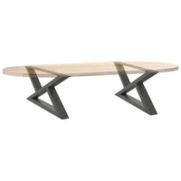 Gambe per tavolino 2 pz-Set di 2 Gamba per Tavolo Antracite 70x(30-31,3) cm Acciaio