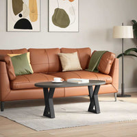 vidaXL Gambe per Tavolino da Caffè 2 pz Nere 28x(42-43,3) cm Acciaio