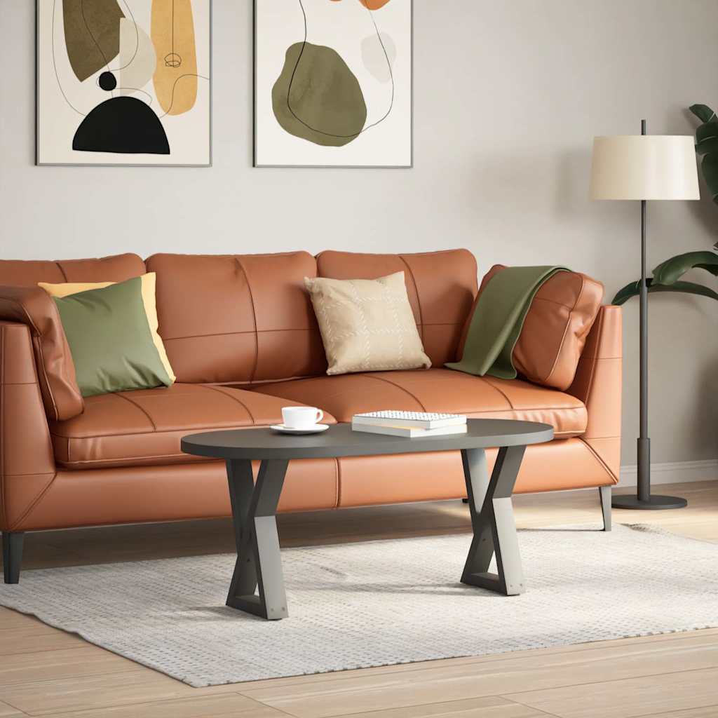 Gambe per Tavolino da Caff¨¨ 2 pz-Set di 2 Gamba per Tavolo Antracite 28x(42-43,3) cm Acciaio