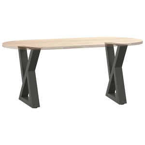 Gambe per Tavolino da Caffè 2 pz Antracite 28x(42-43,3) cm Acciaio