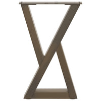 Gambe per Tavolino da Caffè 2 pz Acciaio Naturale 28x(42-43,3) cm Acciaio 4012699