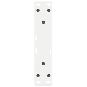 Gambe per Tavolino da Caff¨¨ 2 pz-Set di 2 Gamba per Tavolo Bianche 38x(42-43,3) cm Acciaio