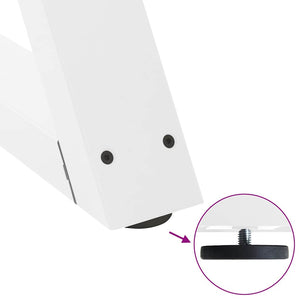 Gambe per Tavolino da Caff¨¨ 2 pz-Set di 2 Gamba per Tavolo Bianche 38x(42-43,3) cm Acciaio