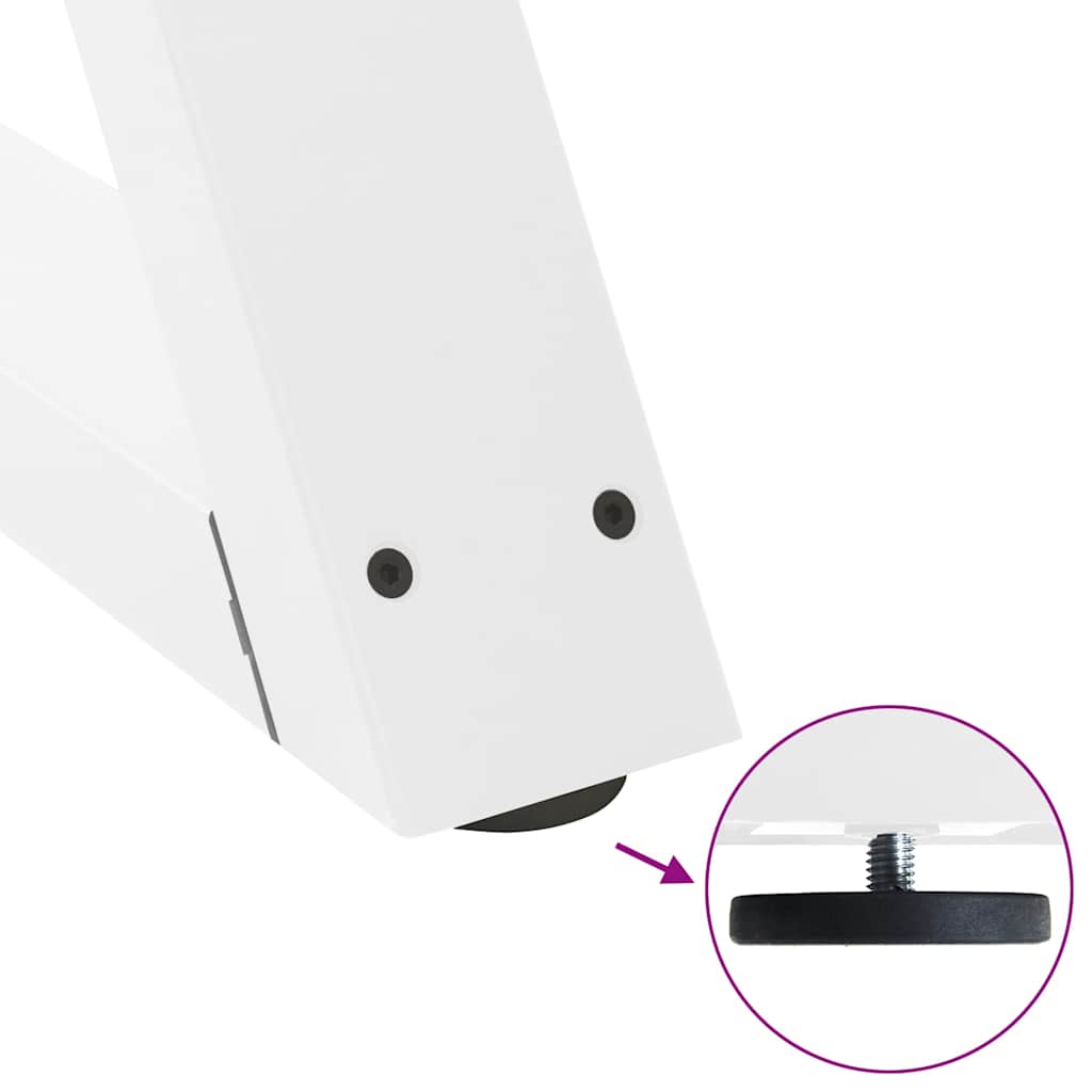 Gambe per Tavolino da Caffè 2 pz Bianche 38x(42-43,3) cm Acciaio 4012701