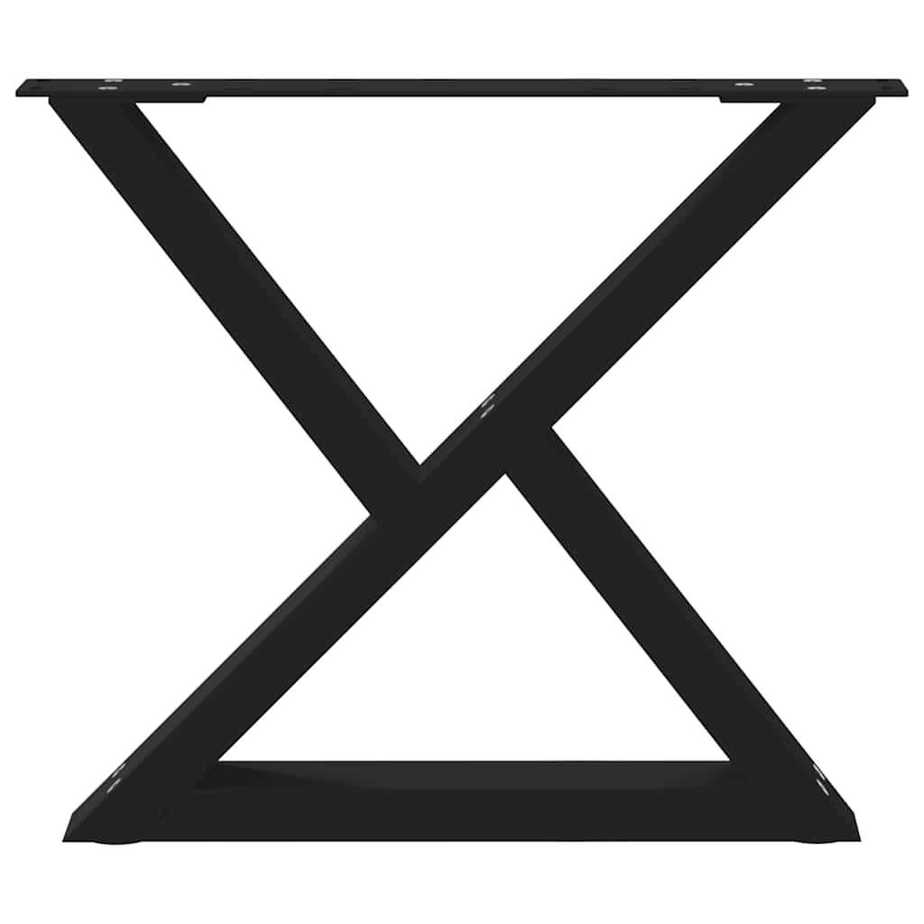 Gambe per Tavolino da Caffè 2 pz Nere 50x(42-43,3) cm Acciaio 4012704