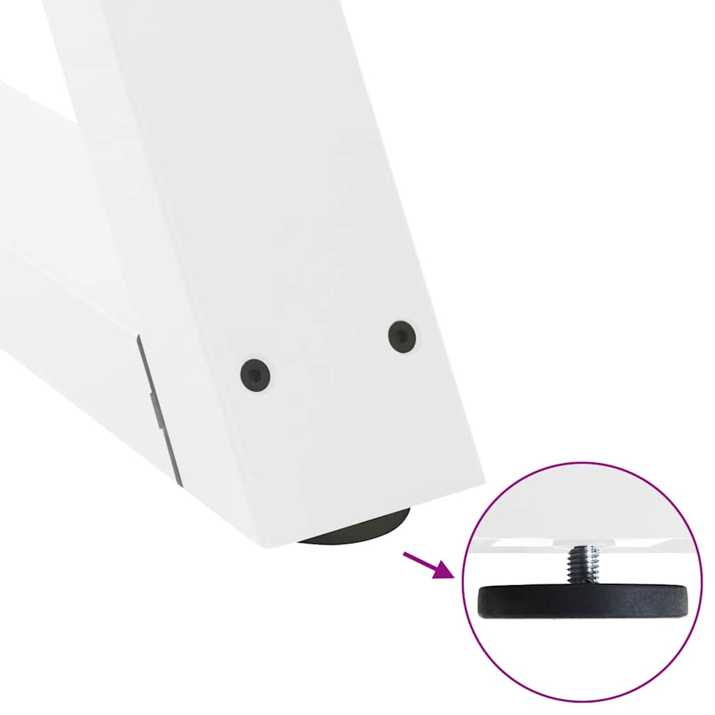 Gambe per tavolino da caffè 2 pz Bianche 50x(42-43,3) cm Acciaio 4012705